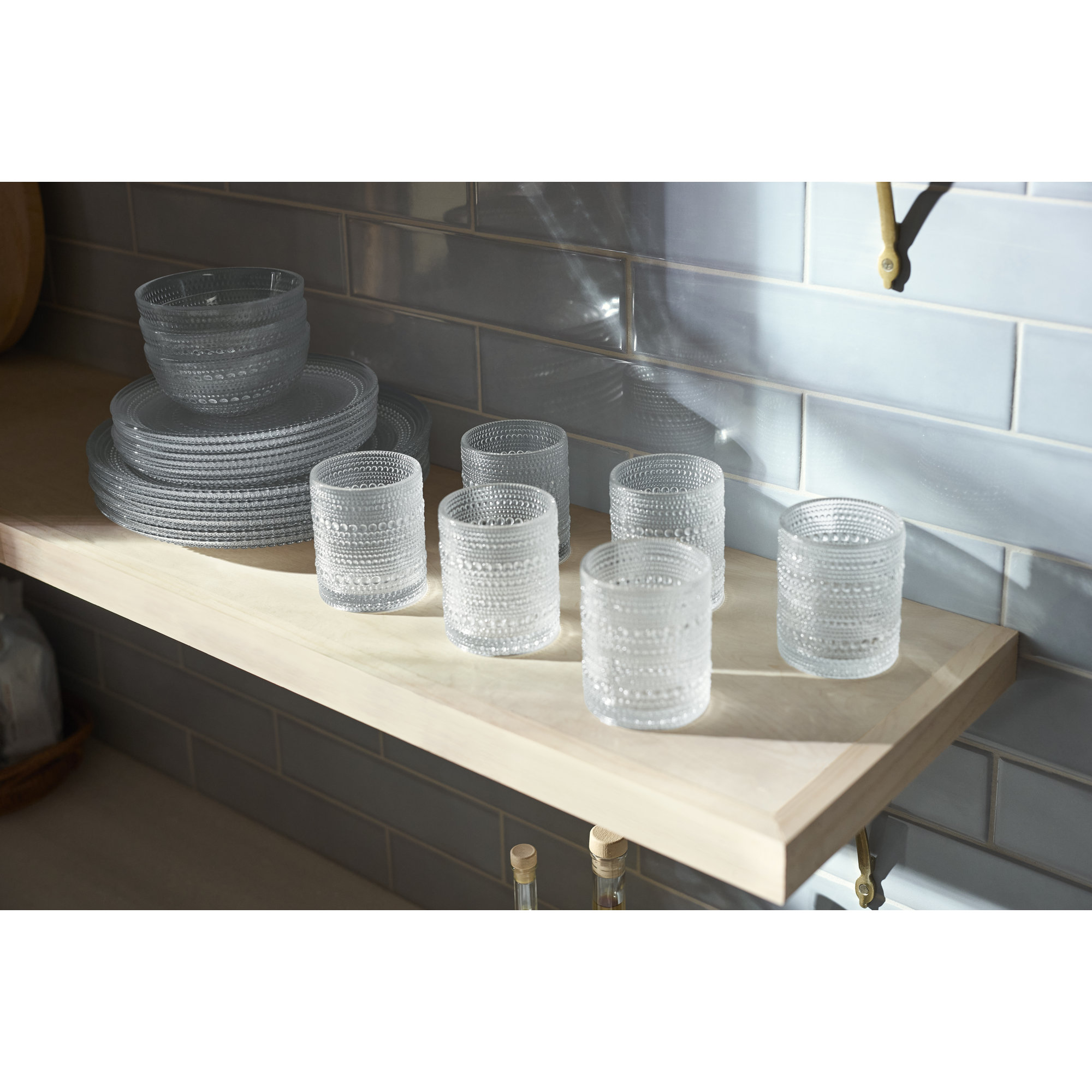 Fortessa Jupiter Glass, 13" Charger/Platter Plate (Set of 4), Pink, Clear