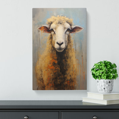 Sheep Contemporary - Wrapped Canvas