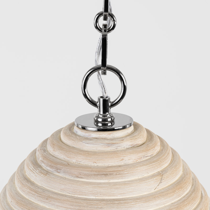 Emerson 14" Pendant in Bronze with Ash Rattan Shade, Polished Nickel, Ash