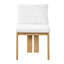 Ensemble de 2 chaises de salle à manger Boucle, structure en bois d'hévéa, siège moelleux beige, capacité de poids de 250 lb-133238602