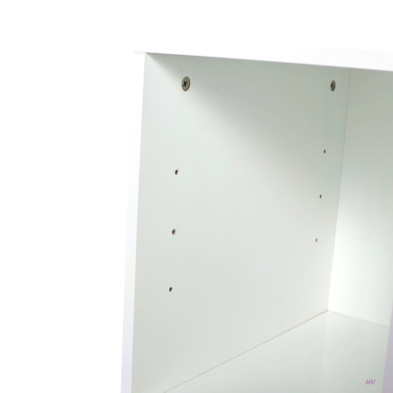 Meuble-lavabo moderne 42 po avec lavabo d'art en céramique, dalle de pierre plate et petites tablettes de rangement, porte à fermeture douce, ensemble KD