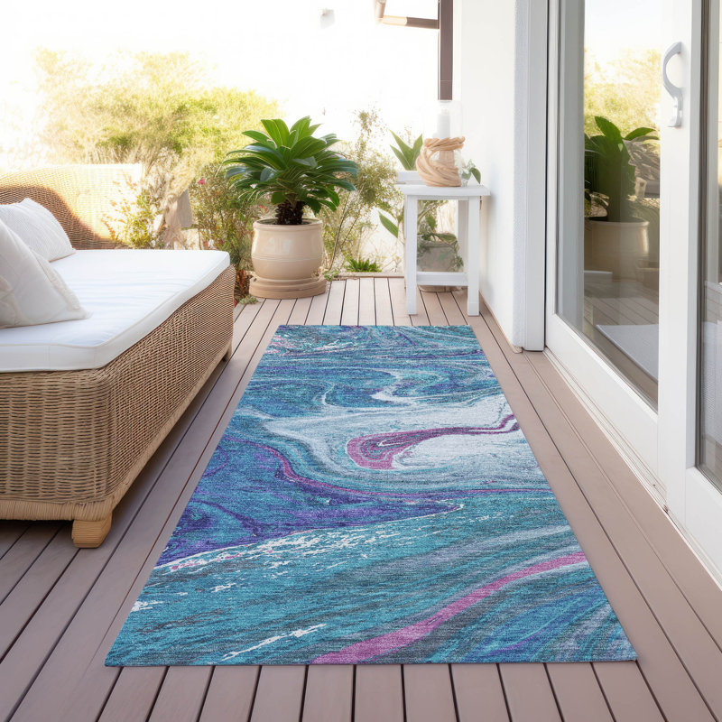  Machine Washable Indoor/Outdoor Chayden ACN1061 Rug, Runner 2'3" x 7'6"
