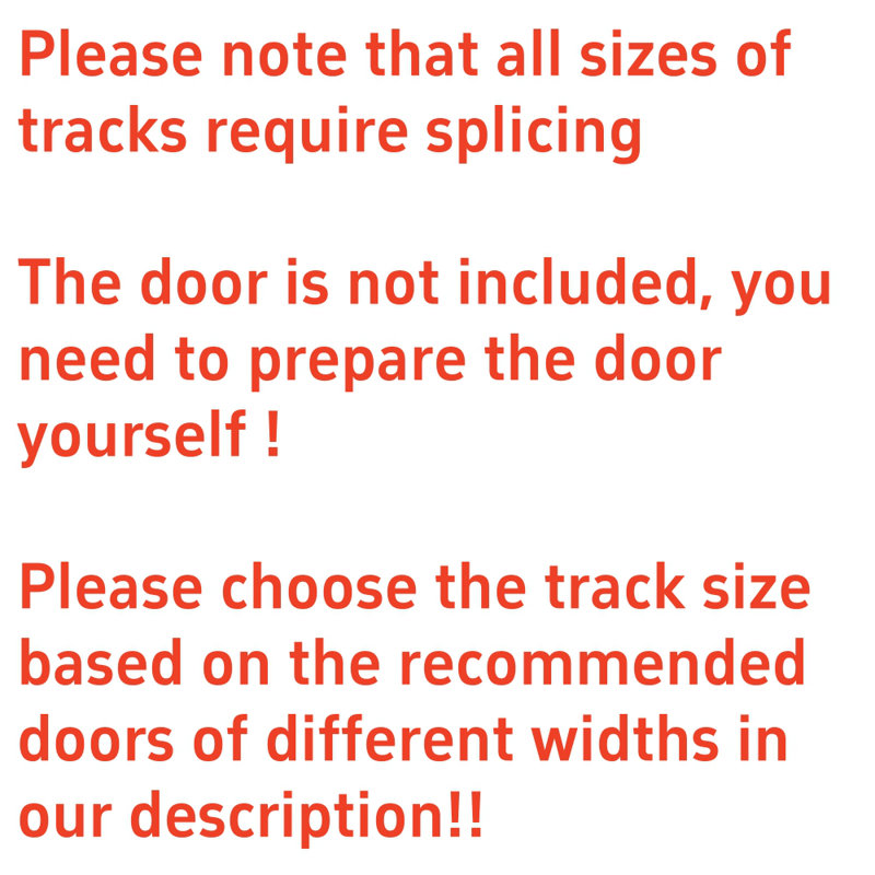 Matte Black Sliding Barn Door Hardware Track Kit, 12ft
