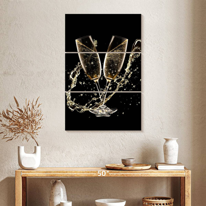 Yarlin Fizzy Champagne Splash, 57" H x 36" W