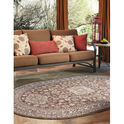 Tapis d'intérieur / extérieur brun Danera