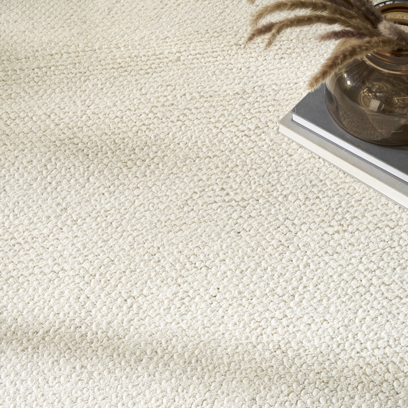 DKNY Pure Rows 5'3" x 7'3" Ivory Farmhouse Indoor Rug, Rectangle 5'3" x 7'3", Ivory