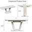 Table blanche élégante avec pieds en forme de U pour une expérience culinaire élégante