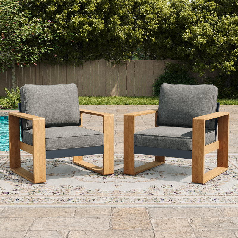 Outdoor Lounge Chair, Dark Grey