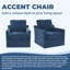Fauteuil pivotant en chenille avec chargement USB - Fauteuil d'appoint rotatif à 360 ° avec poche de rangement - Capacité de 300 lb-1639973367