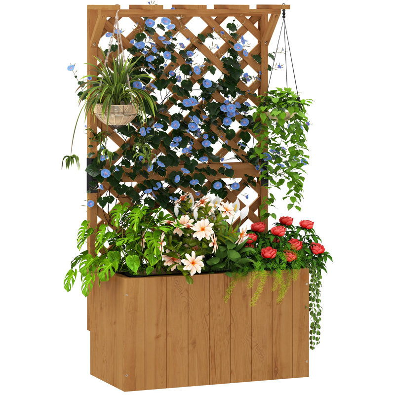 Raised Garden Bed, Natural Wood