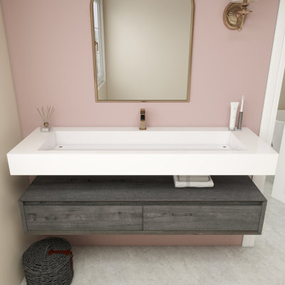 Alysa Wall-Mounted Single Bathroom Vanity Set