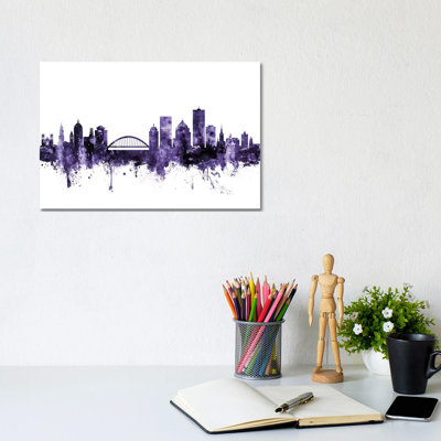 Rochester, New York Skyline by Michael Tompsett - Wrapped Canvas Painting