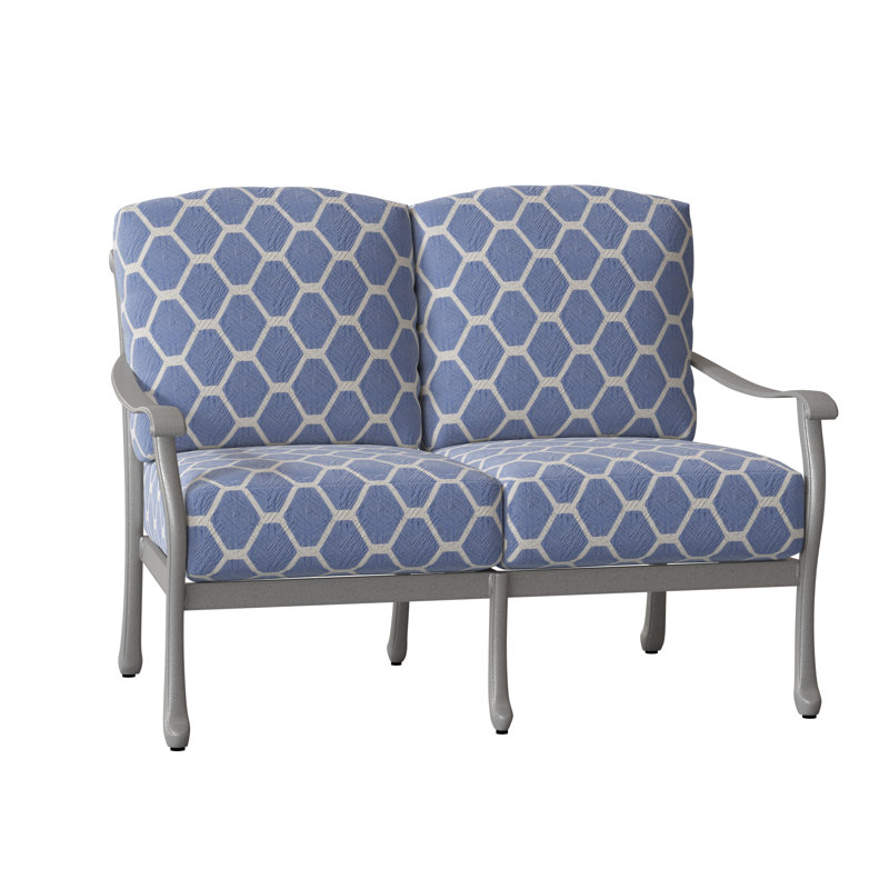 Casa Outdoor 2 - Seat Loveseat, Pewter, Canvas Bird's Eye Sunbrella® Canvas