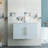 30" Wall-Mounted Glossy White Bathroom Vanity with Ceramic Sink Combo and 2 Soft-Close Doors