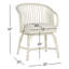 Aruba Solid Wood Slat Back Arm Chair in White