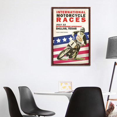 Intl. Motorcycle Races Dallas by Mark Rogan - Print on Canvas