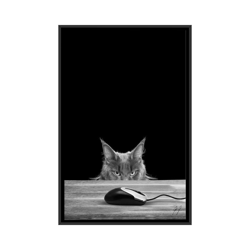 «Natural Instinct» par Kathrin Federer - impression d'art graphique, Toile avec cadre noir, Pas de tapis