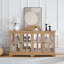 Vitrine à DEL avec vitrine antique avec portes en verre et tablettes réglables pour objets de collection-872749699
