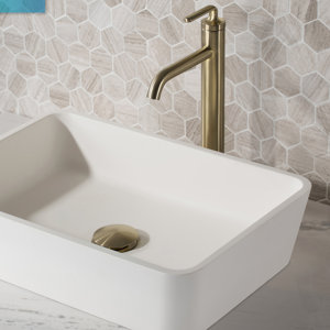 ramus single handle vessel sink bathroom faucet with drain assembly