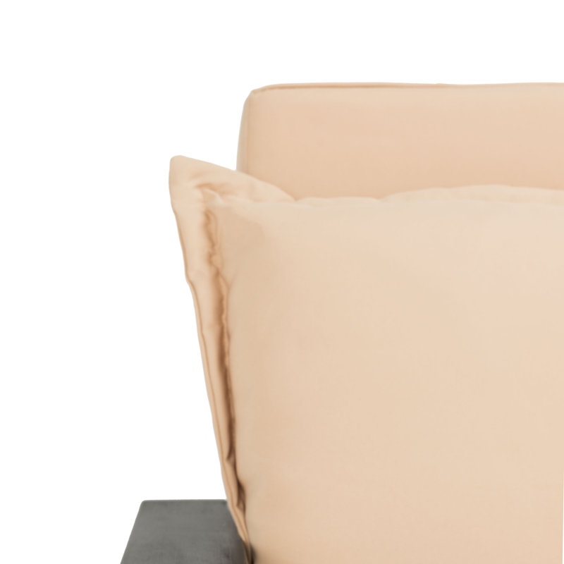 Causeuse d'extérieur avec coussins de 74,8 po de largeur Lonon, Gris / Beige