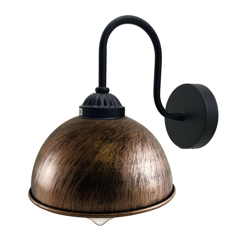 Brocton Armed Sconce, Brushed Copper