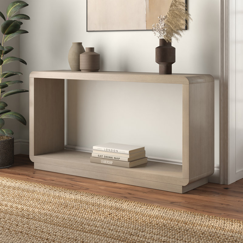 Console rectangulaire 55 po Lonni, Aulne blanc