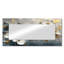 Arrangement silencieux de tulipes bleues et velours bleu doré - art mural miroir floral - imprimé sur métal-612041344