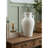 Rustic White Terracotta Tall Vase with Handles
