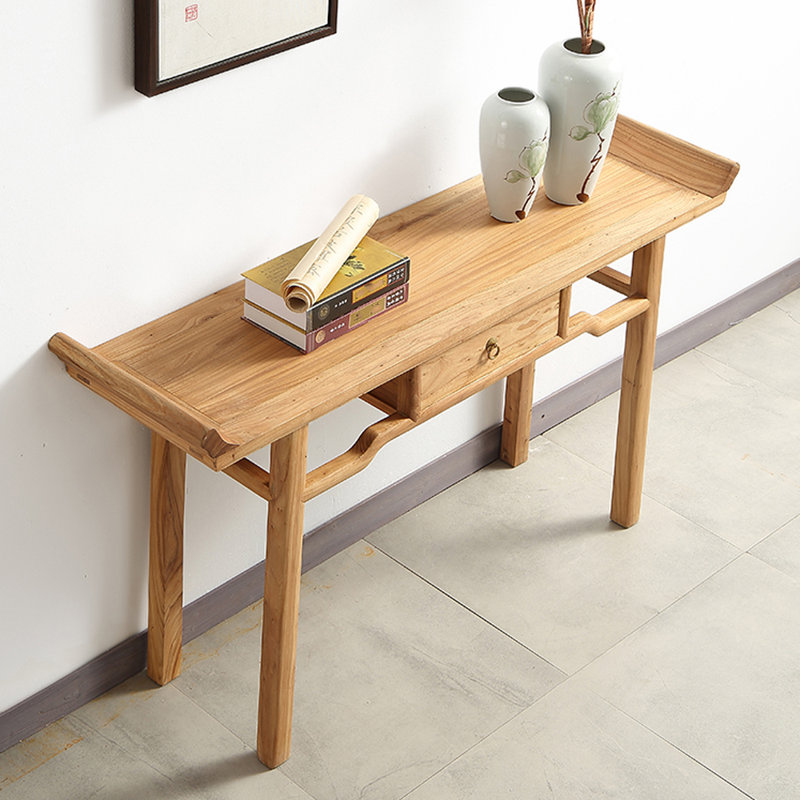 Console en bois d'orme massif, Bois original