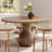 7-pieces Farmhouse Round Dining Set - Solid Wood Dining Table Zen-style With 6 Upholstered Chairs -1973548554-1973977314