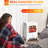 22" Electric Fireplace Heater, Freestanding Fire Place Stove With Realistic LED Flames And Logs, And Overheating Protection, 750W/1500W, White-168880185