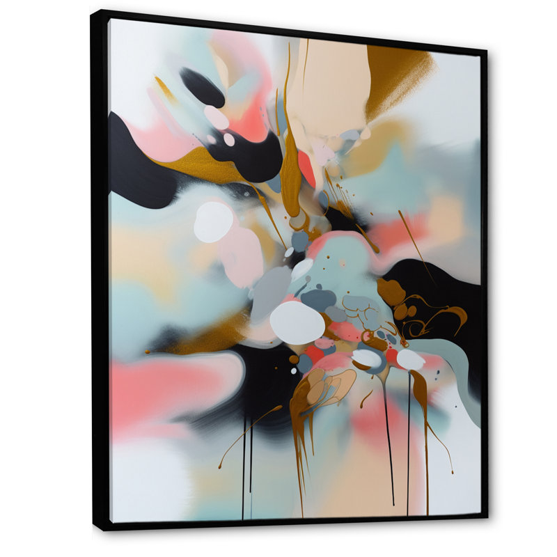 Luman Brushstroke III, impression sur toile, H 20 po x l 12 po x P 1 po, Cadre flottant noir