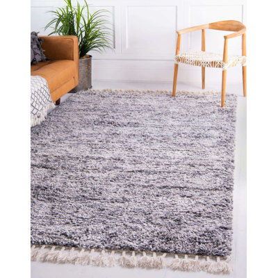 Tapis gris à rayures Mitzy