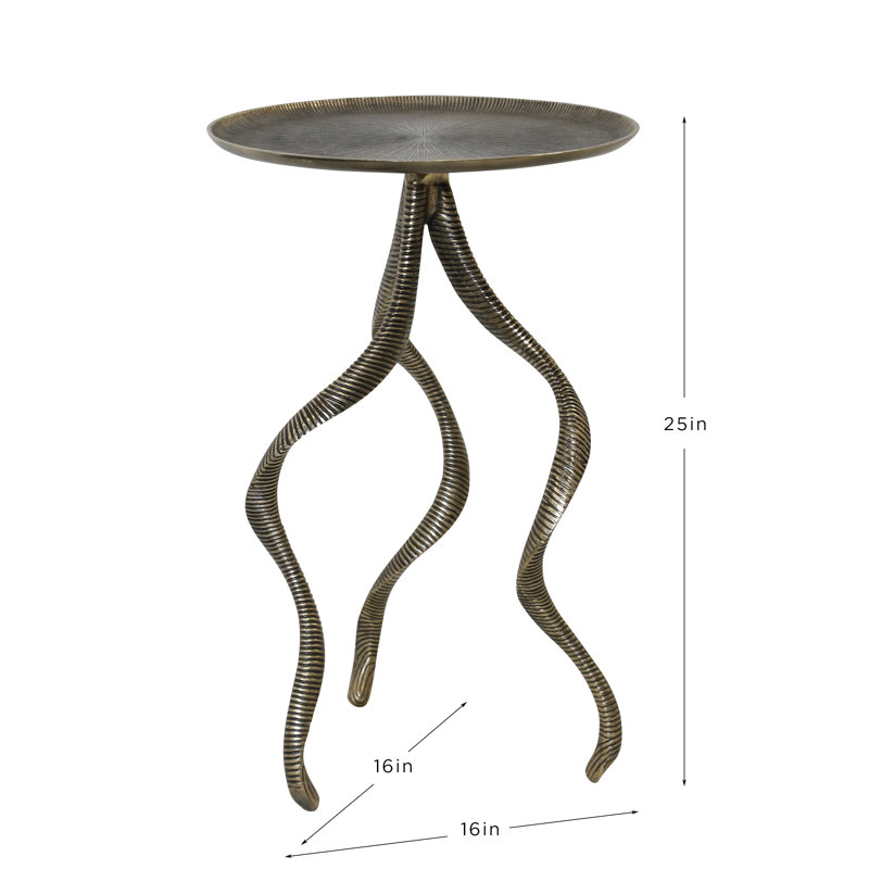 Table d'appoint Serpentine Root - Laiton antique
