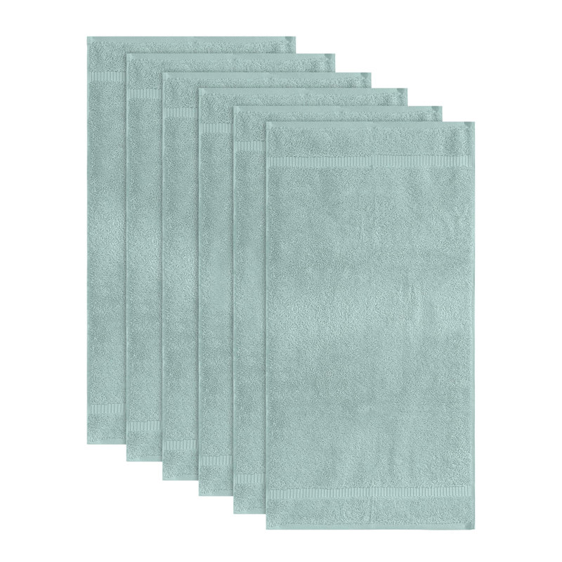 Antalya 4 Piece Turkish Cotton Hand Towel Set, Green