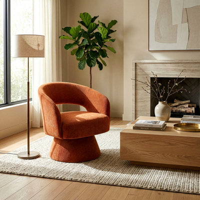 Fauteuil d'appoint en velours côtelé Wakia
