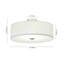 Plafonnier semi-encastré cylindrique en tissu 4 lumières-1491124934