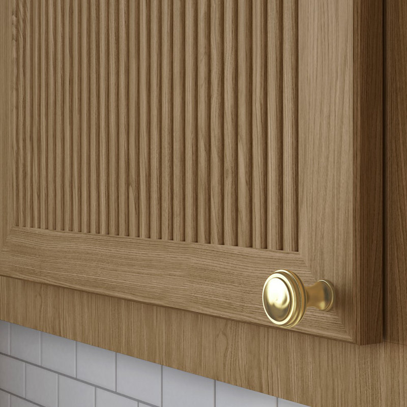 4454 Severin Fayerman Collection C Knob, Satin Brass