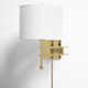Sean Single Light Dimmable Plug-in Swing Arm Sconce