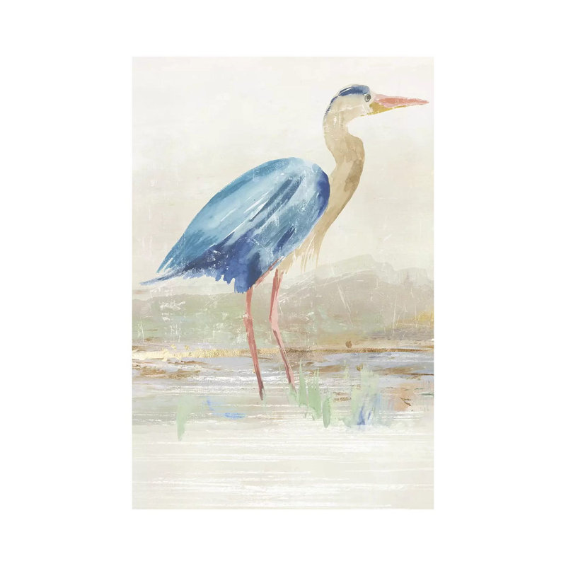 «Heron in Lake» par Aimee Wilson - impression sur toile tendue, H 12 po x l 8 po x P 0,75 po