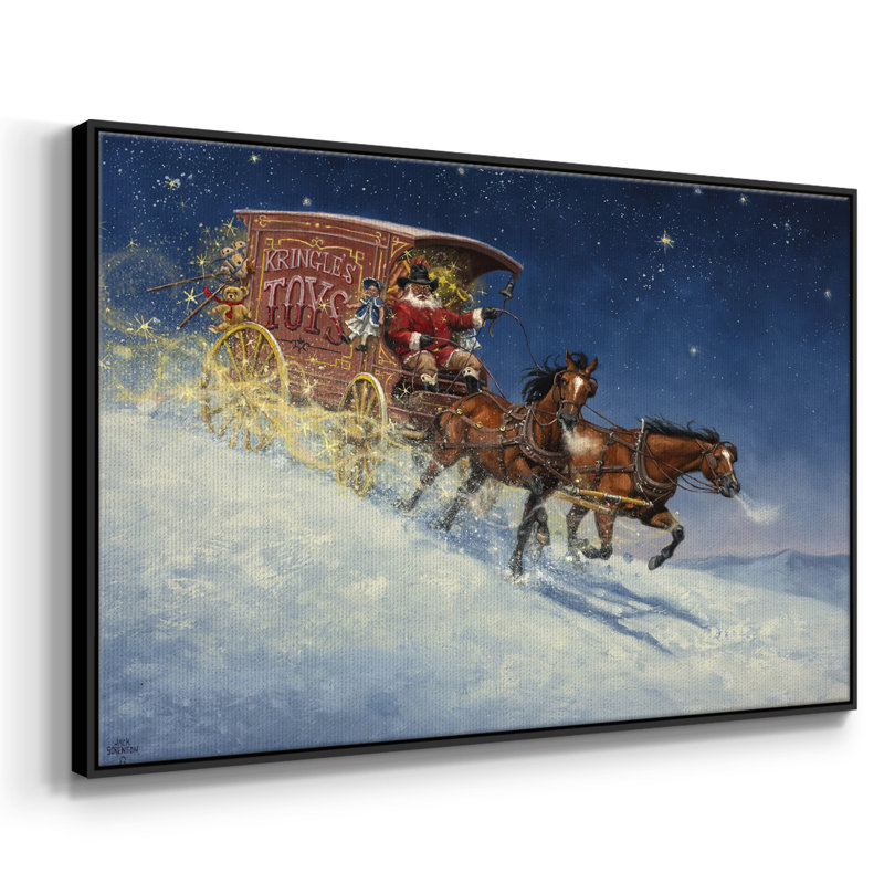 Nick of Time - reproduction de cadre flottant sur toile, H 17 po x l 25 po x P 2 po, Noir