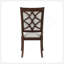 Ensemble de chaises d'appoint traditionnelles 2 pièces, siège cerise rembourré beige