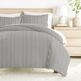 Ensemble de housse de couette en microfibre à motif de literie ultra douce en ruban