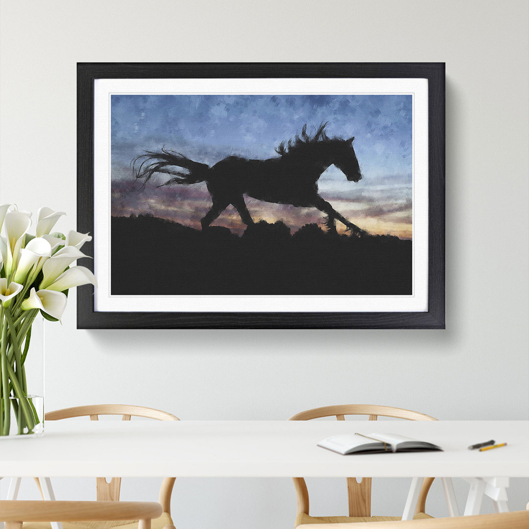 Wild Horse at Sunset Vol.1 - Picture Frame Painting