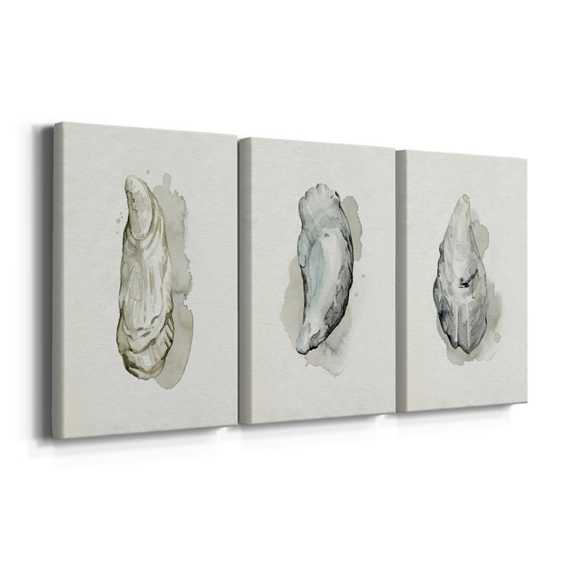 Oysters on the Bay I - Toile tendue sur mesure avec châssis - 3 pièces