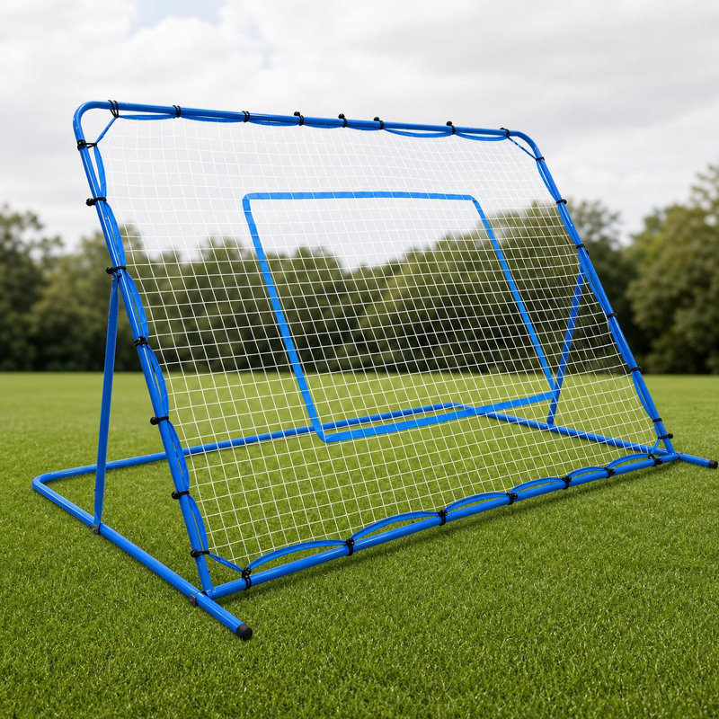 Filet de rebond de soccer 7x5 pi, entraîneur de rebond multi-sports réglable pour le soccer, le baseball et le volleyball