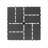 Durable Plastic Interlocking Decking Tiles, 44 Packs, 12x12 Inches, Waterproof for All-Weather Use, Ideal for Backyard and Pool Areas, Dark Gray