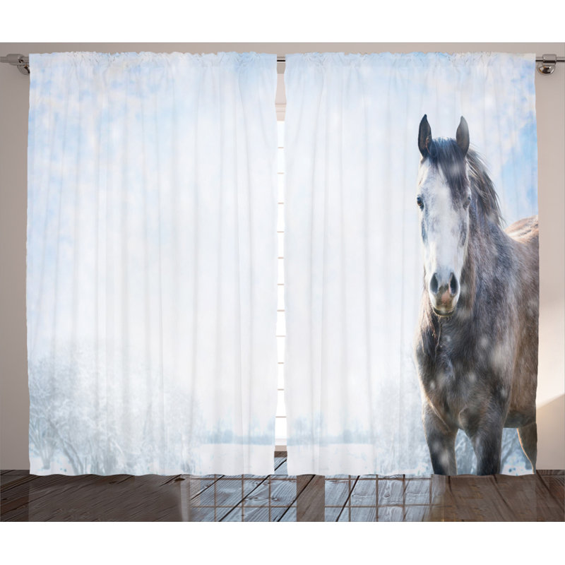 Semi-Sheer Rod Pocket Curtain Panels, 54" x 63"