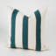 Ensemble de 2 housses de coussin texturées à rayures turquoise et blanches de style bohème-114397313-114397315