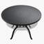 Ensemble de 7 pièces de mobilier de patio en aluminium coulé avec cadre noir et coussins de siège bleus (identique à: W1710S00485)-380373306